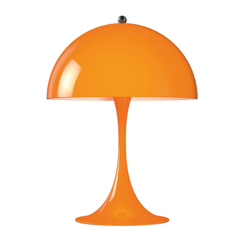 Décoration - Pour les enfants - Lampe de table Panthella 250 métal orange / LED - Ø 25 x H 33,5 cm / Verner Panton, 1971 - Louis Poulsen - Orange (métal) - Acier, Aluminium