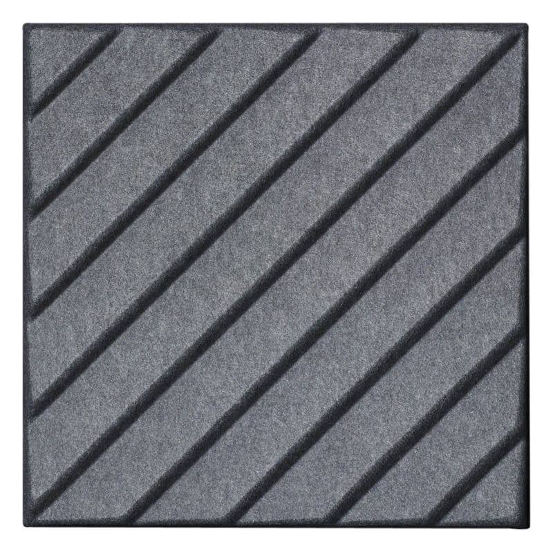 Mobilier - Paravents, séparations - Panneau acoustique mural Soundwave Stripes tissu gris - Offecct - Gris clair - Fibre de polyester, Laine