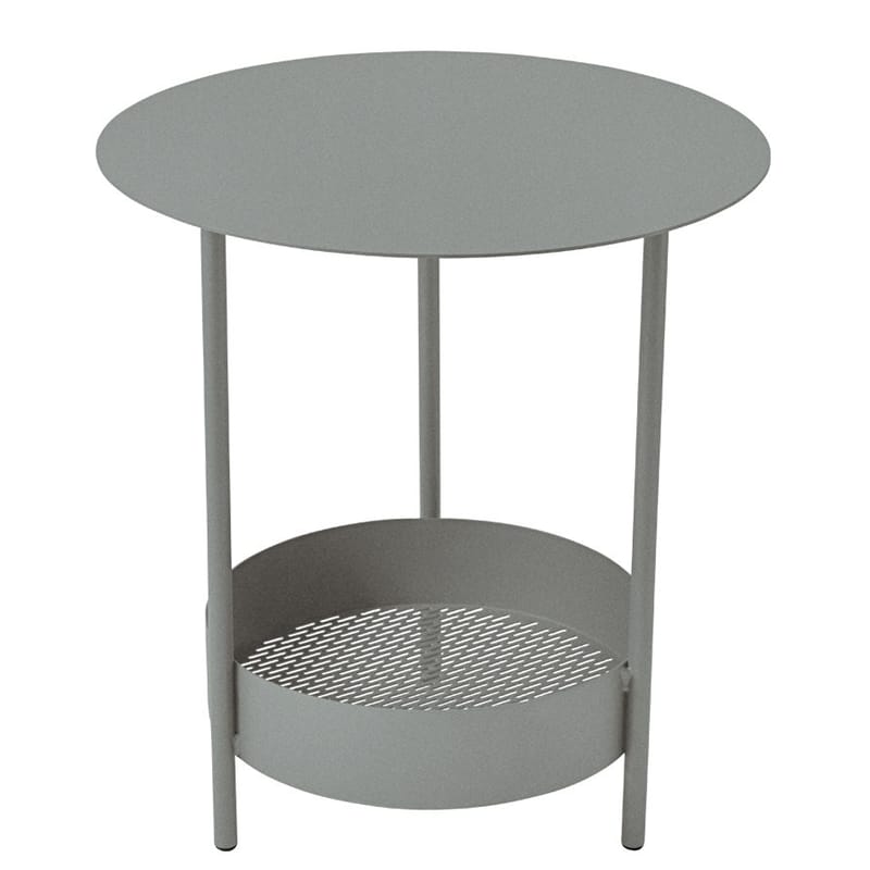 Furniture - Coffee Tables - Salsa Small table metal grey / Ø 50 x H 50 cm - Fermob - Lapilli grey - Steel