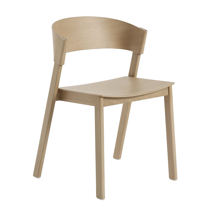Furniture - Chairs - Cover Stacking chair natural wood / Wood - Muuto - Oak - Curved plywood, Solid oak