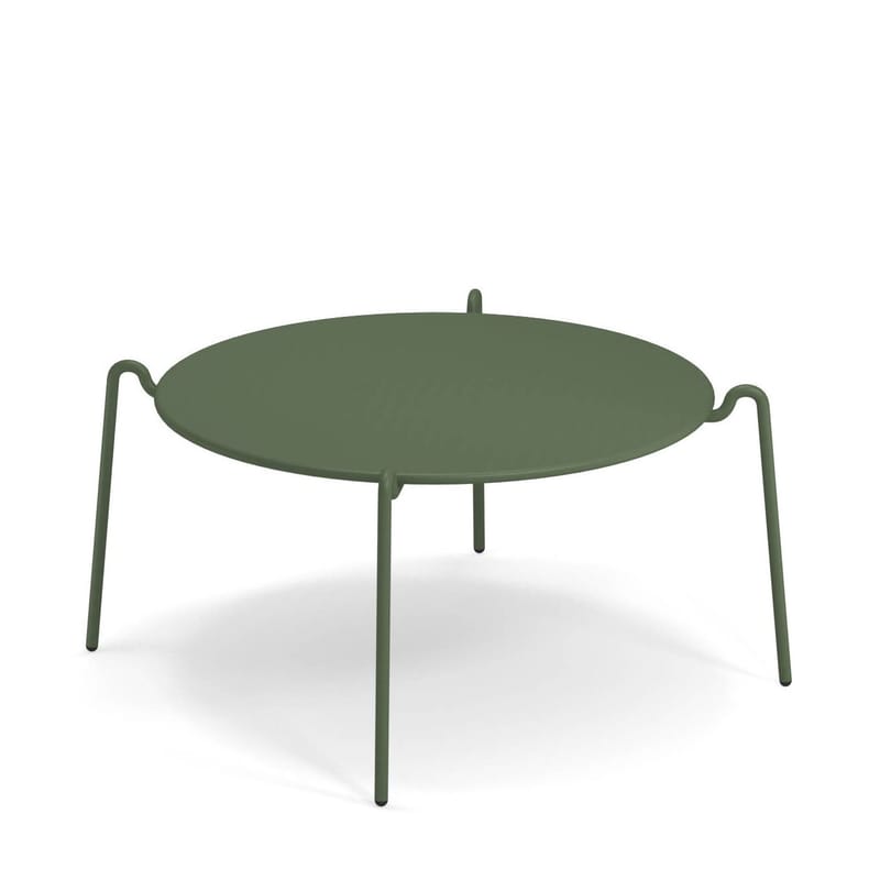 Mobilier - Tables basses - Table basse Rio R50 métal vert / Ø 104 cm - Emu - Vert kaki - Acier