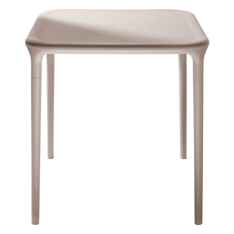 Jardin - Tables de jardin - Table carrée Air-Table plastique beige / 65 x 65 cm - Jasper Morrison, 2001 - Magis - Beige 65 x 65 cm - Polypropylène