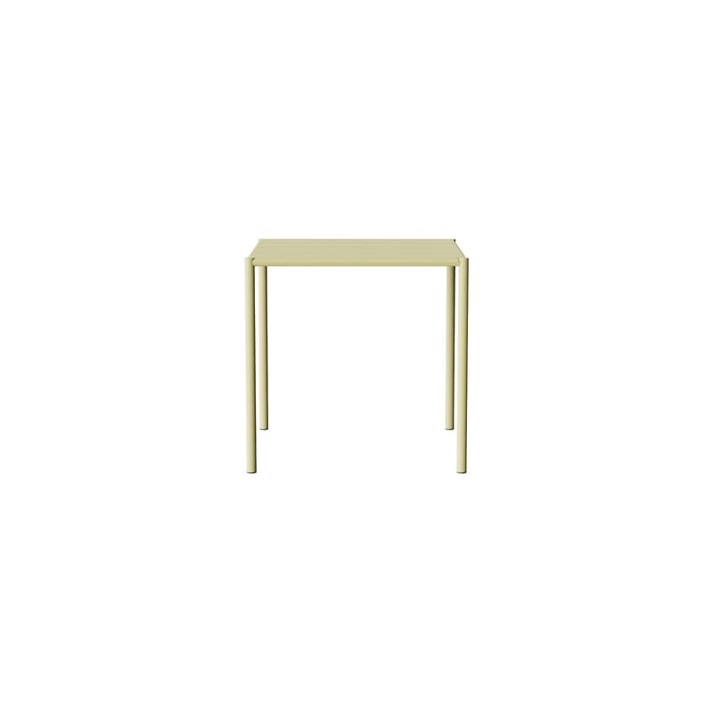 Jardin - Tables de jardin - Table carrée Sine métal jaune / 75,5 x 75,5 cm - NINE - Jaune - Acier inoxydable