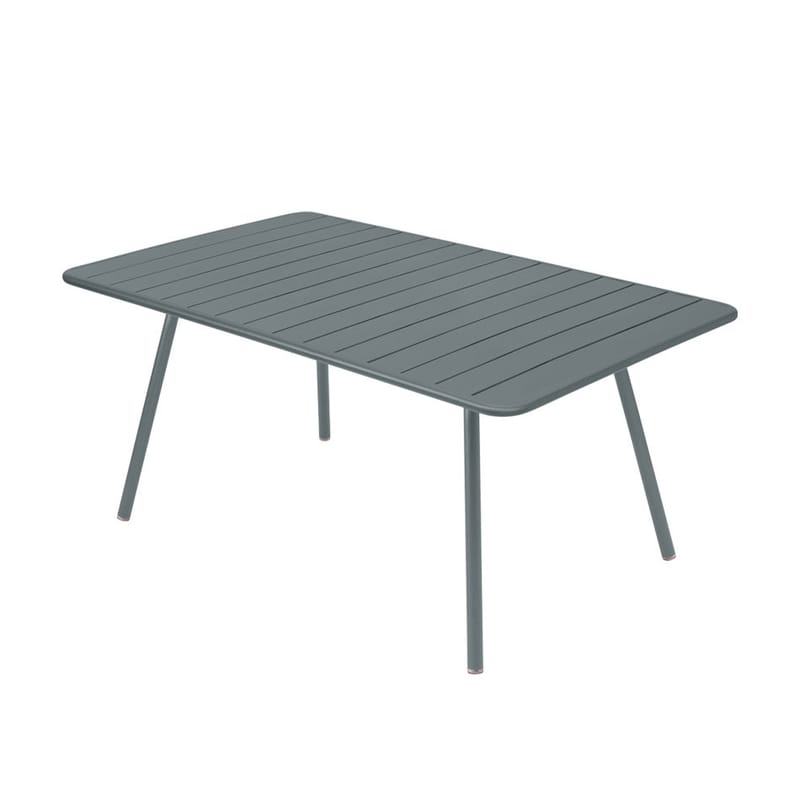 Jardin - Tables de jardin - Table rectangulaire Luxembourg métal gris / 6 à 8 personnes - 165 x 100 cm - Fermob - Gris orage - Aluminium laqué