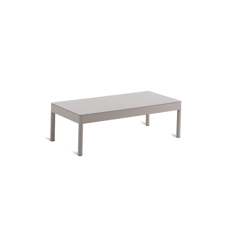 Mobilier - Tables basses - Table basse Les Arcs métal gris / Aluminium - 80 x 43 x H 29 cm - Unopiu - Gris Tourterelle - Aluminium