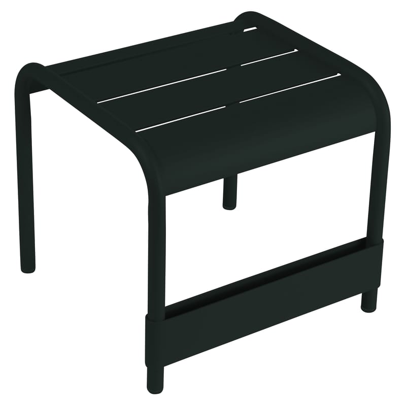 Mobilier - Tables basses - Table d\'appoint Luxembourg métal noir / Repose-pieds - 44 x 42 cm - Fermob - Réglisse - Aluminium laqué