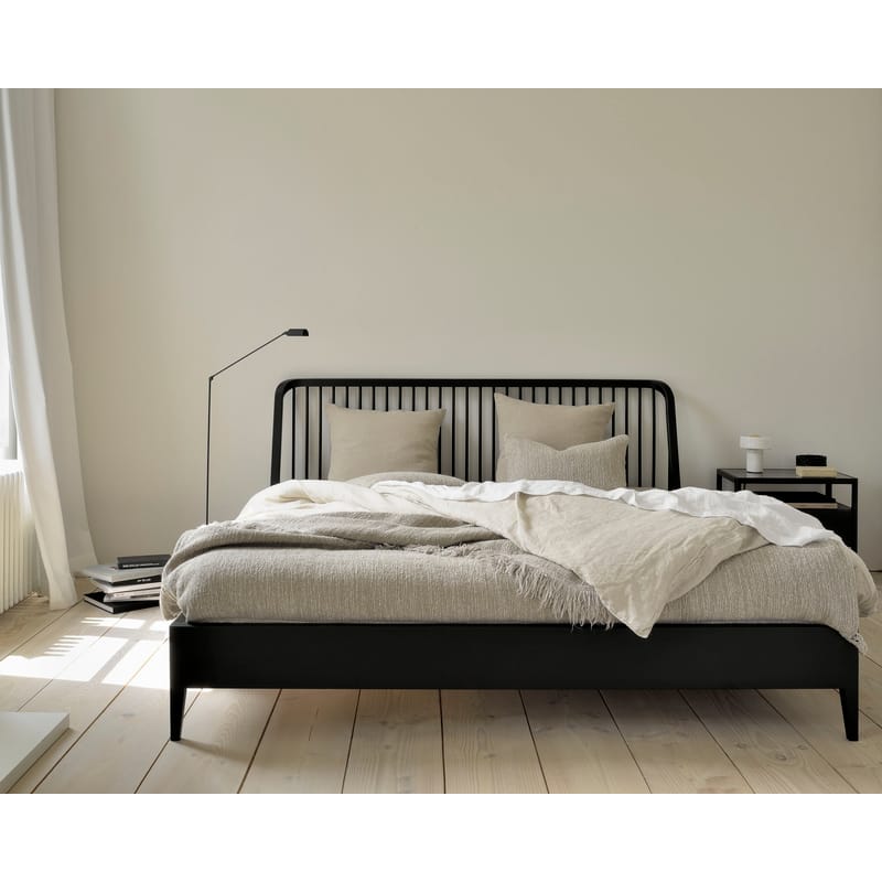 Ethnicraft Spindle Double bed black Made In Design UK