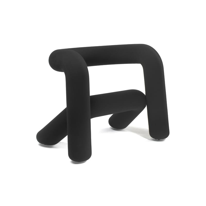 Möbel - Lounge Sessel - Gepolsterter Sessel Extra Bold textil schwarz / Stoff - Moustache - Schwarz - Gewebe, Schaumstoff, Stahl