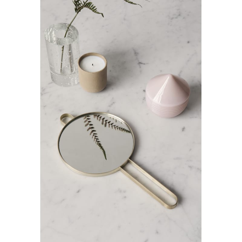 Ferm Living Poise Hand mirror - brass | Made In Design UK