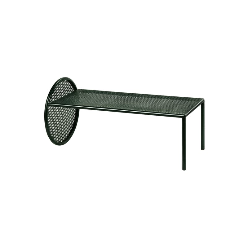 Mobilier - Tables basses - Table basse Fontainebleau métal vert / Acier perforé - 100 x 38 cm - Serax - Vert foncé - Acier