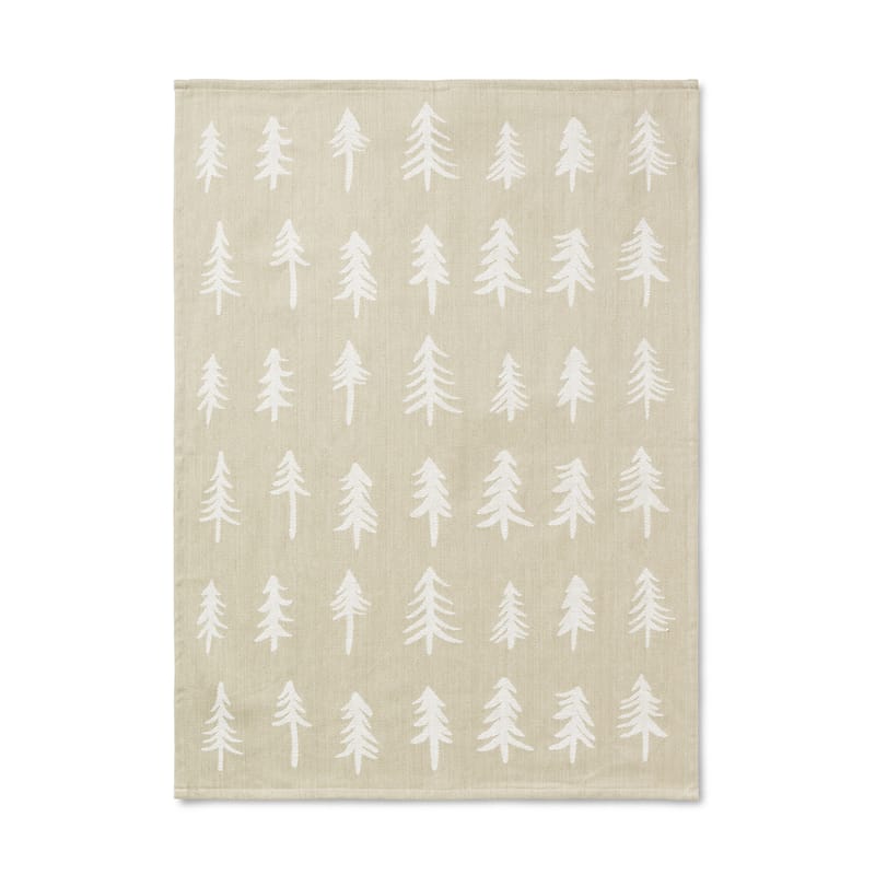 Table et cuisine - Nappes, serviettes et sets - Torchon Christmas tissu beige / 70 x 50 cm - Ferm Living - Sable - Coton  biologique