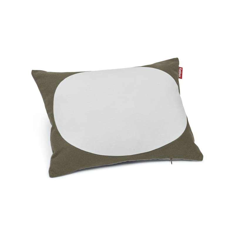 Décoration - Coussins - Coussin Pop Pillow tissu bleu vert / Coton - 50 x 37.5 cm - Fatboy - Graphite - Coton, Fibre de polypropylène