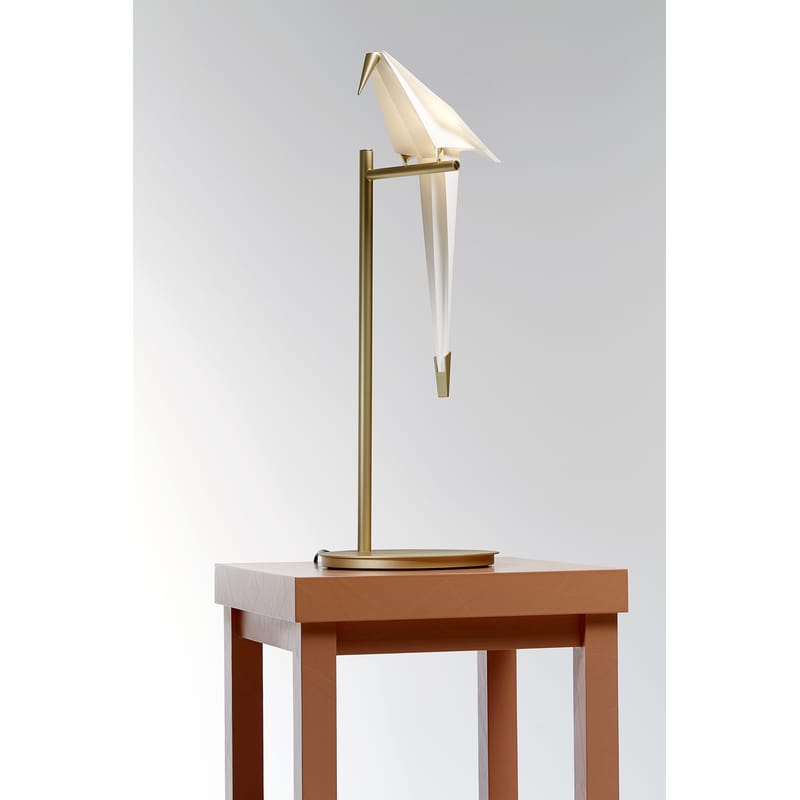 Moooi Perch Light LED Lamp translucent white brass Made In