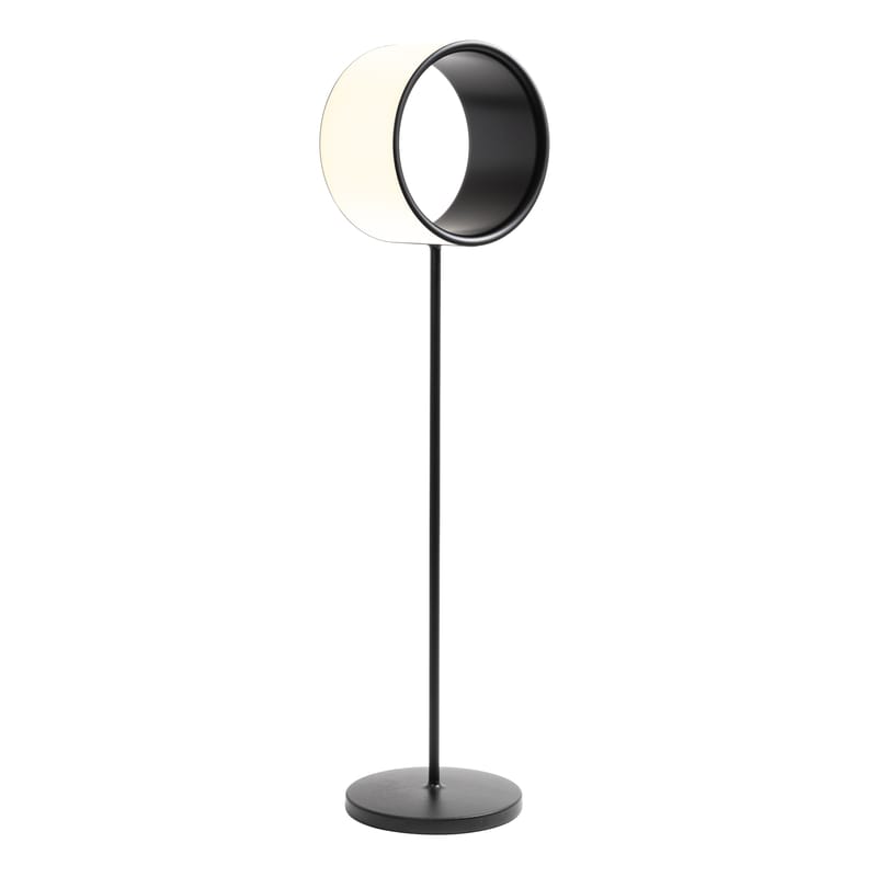 Luminaire - Lampadaires - Lampadaire Lost LED plastique blanc noir / Ø 36 x H 140 cm - Magis - Noir & blanc - ABS, Métal