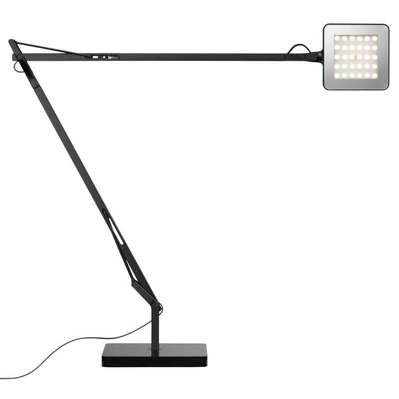 Luminaire - Lampes de table - Lampe de table Kelvin LED Green métal noir / Avec économiseur d\'énergie - Flos - Noir - Acier, Aluminium, PMMA
