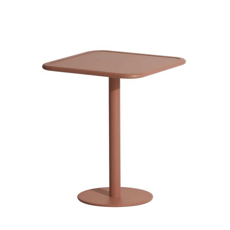 Petite Friture Week end Bistrot Square table terracotta Made