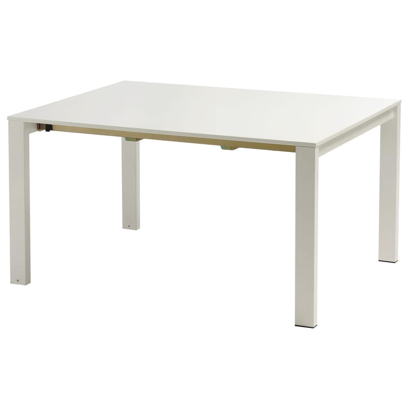 Jardin - Tables de jardin - Table à rallonge Round métal blanc / L 160 à 268 cm - Emu - Blanc mat - Acier peint