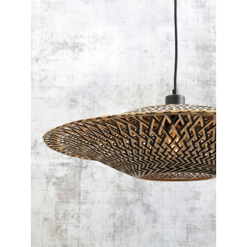 Bamboo hanging light plug in deals