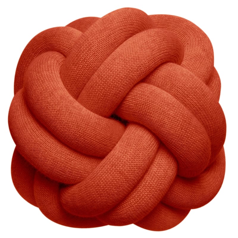 Décoration - Pour les enfants - Coussin Knot tissu rouge / Fait main - 30 x 30 cm / 2016 - Design House Stockholm - Rouge Tomate - Acrylique, Laine