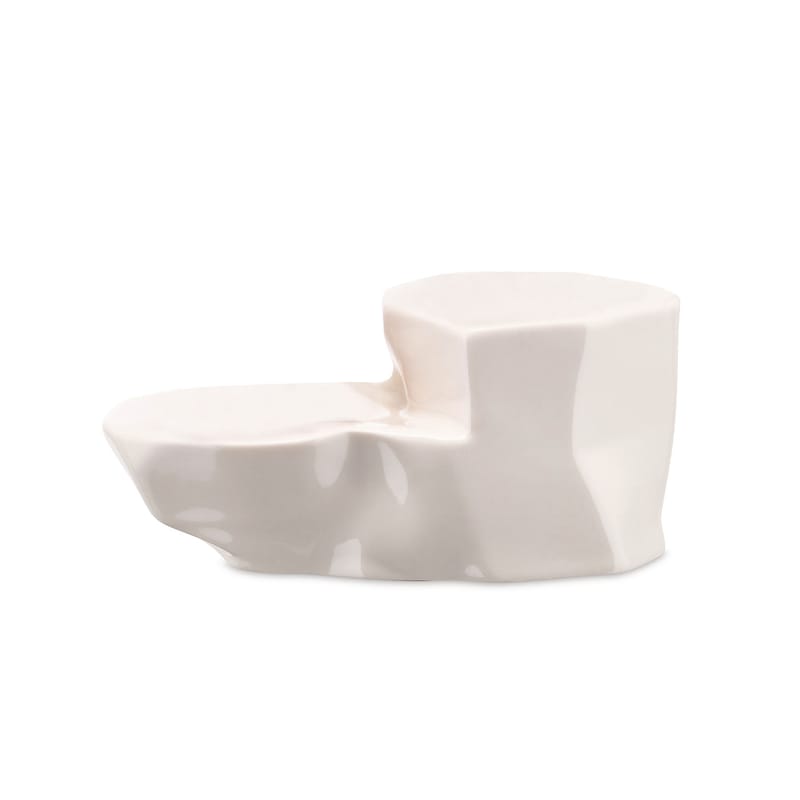 Trends - Kleine Preise - Krippenfigur La Roccia keramik weiß / Handbemaltes Porzellan - Alessi - La Roccia (Felsen) - Porzellan