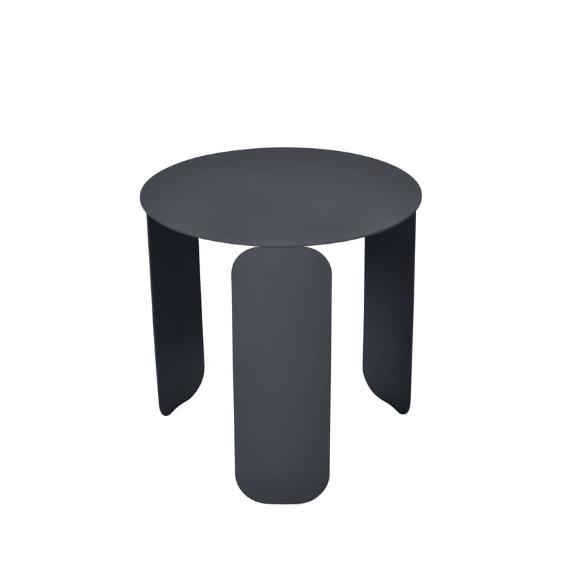 Mobilier - Tables basses - Table basse Bebop métal gris / Ø 45 x H 45 cm - Fermob - Carbone - Acier, Aluminium