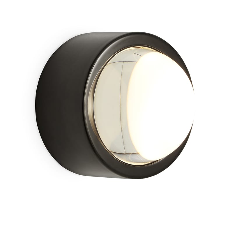Luminaire - Appliques - Applique Spot métal noir LED / Ronde - Ø 10 cm - Tom Dixon - Noir brillant - Acier inoxydable, Verre