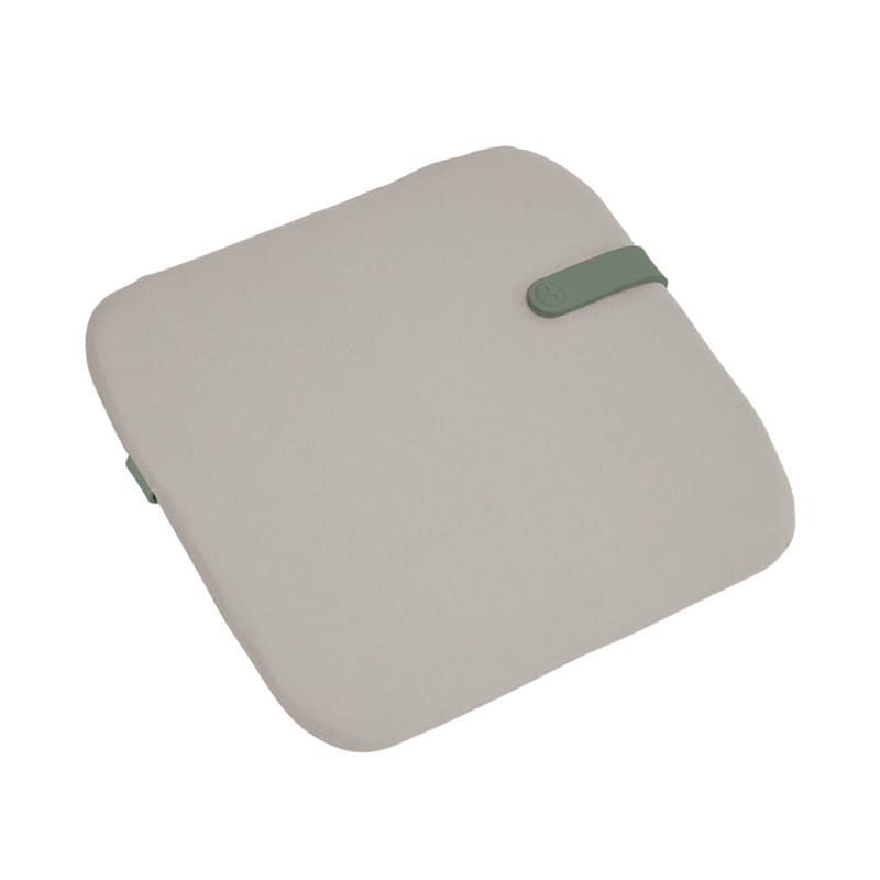 Décoration - Coussins - Galette de chaise Color Mix tissu gris beige / 41 x 38 cm - Fermob - Ficelle - Mousse, Tissu acrylique