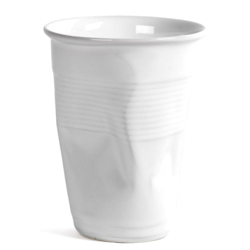 Table et cuisine - La cuisine s\'amuse - Tasse à café  céramique blanc XL / H 10,5 cm - Rob Brandt - Pop Corn - Blanc - Céramique