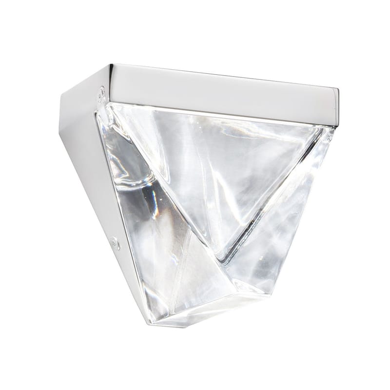 Luminaire - Appliques - Applique Tripla LED verre transparent / Cristal - Fabbian - Chromé / Transparent - Aluminium chromé, Cristal