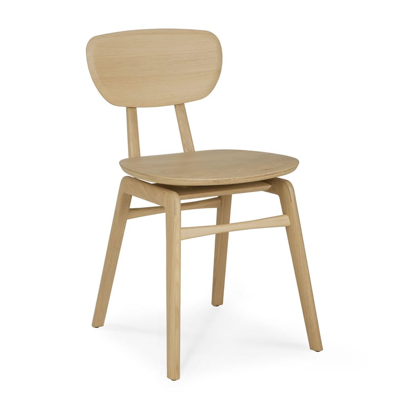 Mobilier - Chaises, fauteuils de salle à manger - Chaise Pebble bois naturel / Chêne massif - Ethnicraft - Chêne - Chêne massif