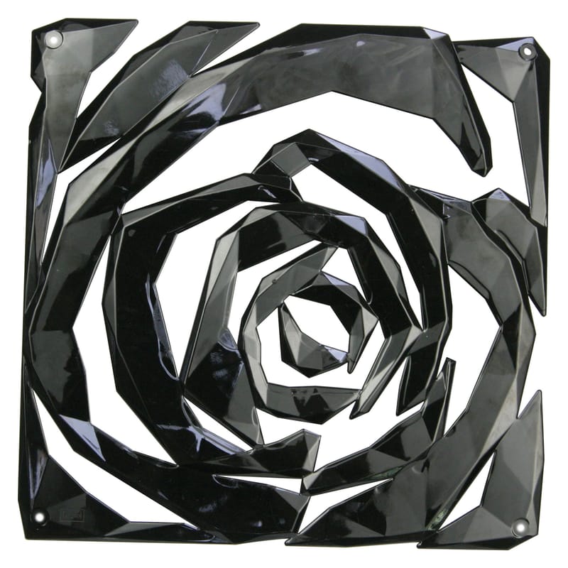 Mobilier - Paravents, séparations - Cloison Romance plastique noir / Set de 4 - Crochets inclus - Koziol - Noir - Polycarbonate