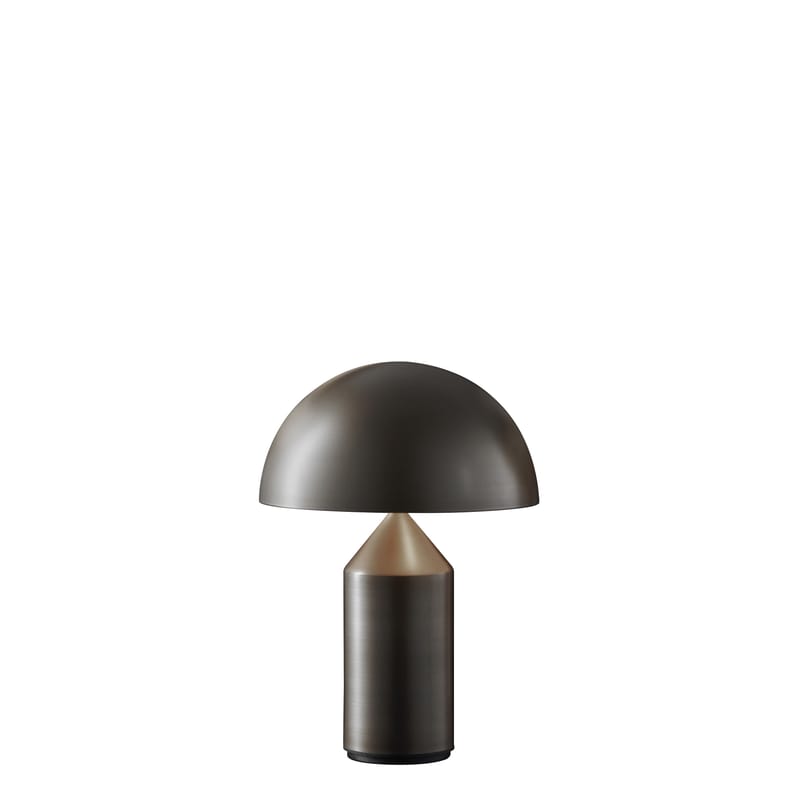 Luminaire - Lampes de table - Lampe de table Atollo Small métal / H 35 cm / Vico Magistretti, 1977 - O luce - Bronze (métal) - Aluminium verni