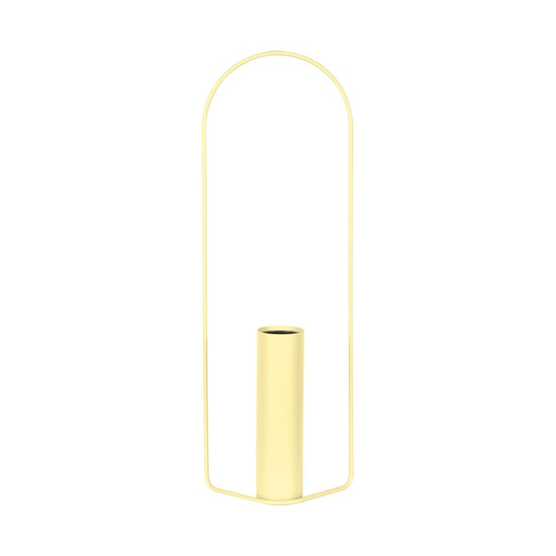 Pièces - Entrée - Vase Itac métal jaune / Cylindrique - L 26 x H 76 cm - Fermob - Citron givré - Acier