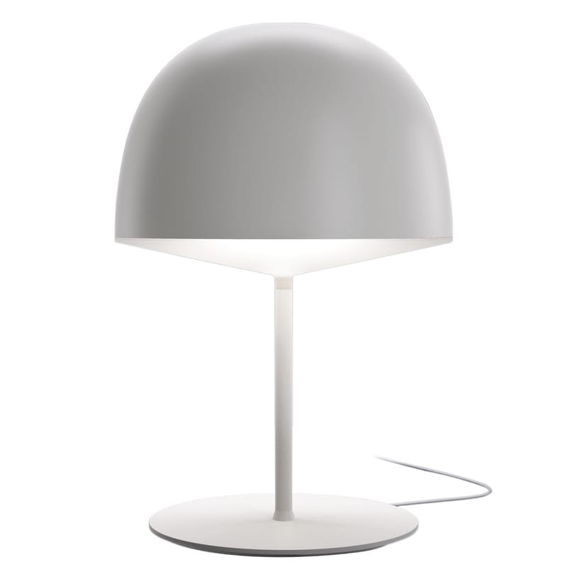 Luminaire - Lampes de table - Lampe de table Cheshire métal blanc /H 53 cm - Fontana Arte - Blanc - Fer, Polycarbonate, Zamac