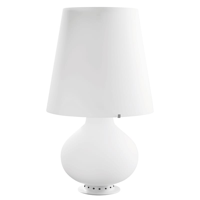 Luminaire - Lampes de table - Lampe de table Fontana Large LED verre blanc / H 78 cm - Fontana Arte - H 78 / Blanc - Métal, Verre soufflé