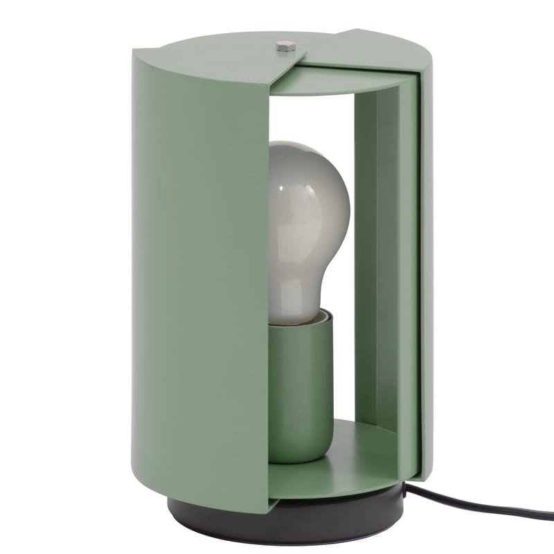 Luminaire - Lampes de table - Lampe de table Pivotante métal vert / Charlotte Perriand, 1962 - Nemo - Vert sauge - Acier, Aluminium