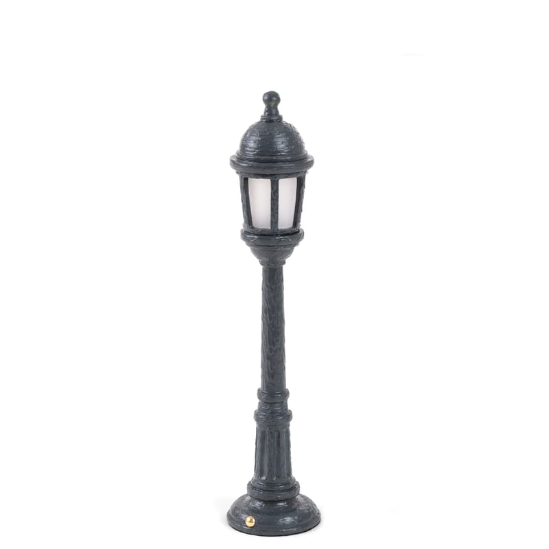 Luminaire - Luminaires d\'extérieur - Lampe extérieur sans fil rechargeable Street Lamp Outdoor plastique gris / H 42 cm - USB - Seletti - Gris - Résine