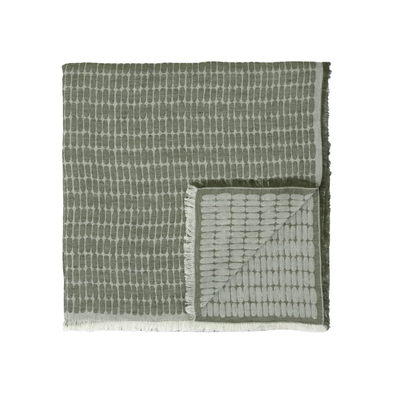 Table et cuisine - Nappes, serviettes et sets - Nappe en tissu Alku tissu vert / 140 x 280 cm - Marimekko - Alku / Vert - Coton, Lin
