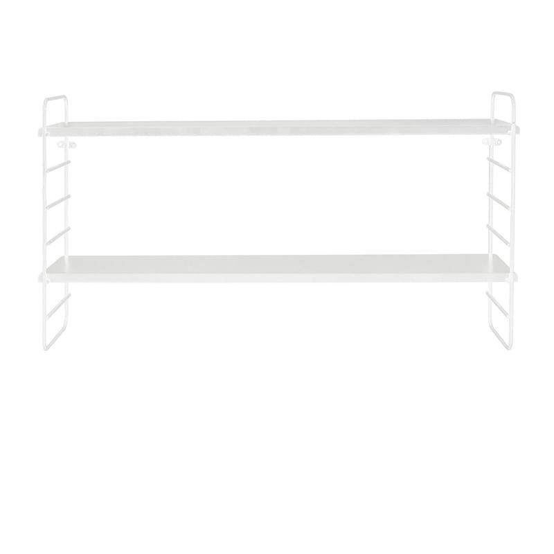 Möbel - Regale und Bücherregale - Regal North metall holz weiß / L 65 x H 35 cm - Metall & MDF - Bloomingville - Weiß - Bemaltes Eisen, Holzfaserplatte
