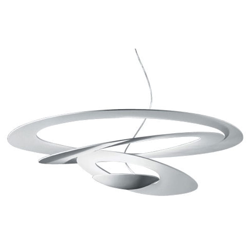 Luminaire - Suspensions - Suspension Pirce métal blanc / Ø 97 cm - Artemide - Blanc - Aluminium verni