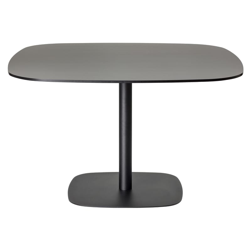 Mobilier - Tables - Table carrée Nobis bois noir / 90x90 cm - Offecct - Noir - 90x90 cm - Contreplaqué compact, Métal laqué