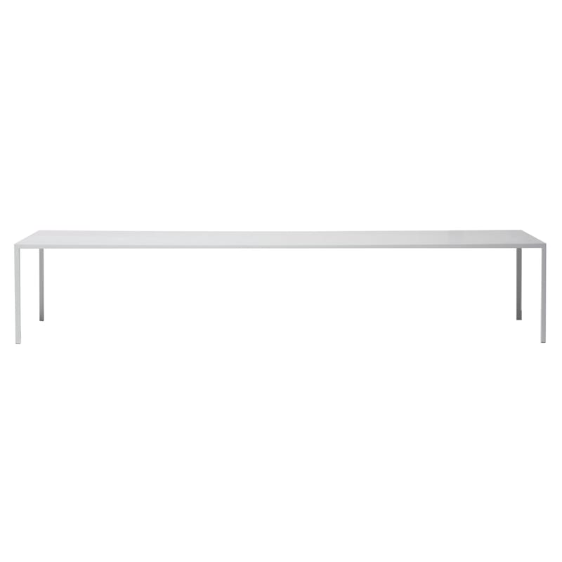 Mobilier - Mobilier d\'exception - Table rectangulaire Tense métal plastique blanc / 120 x 360 cm - Résine acrylique - MDF Italia - 120 x 360 cm - Blanc - Aluminium revêtu de résine