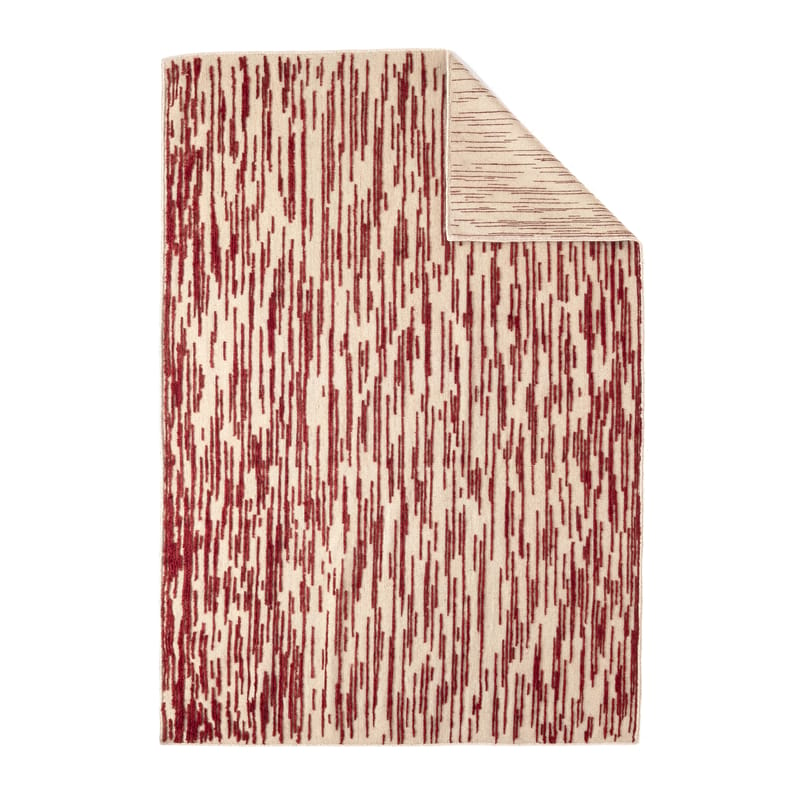 Décoration - Tapis - Tapis Doblecara 3 rouge / 200 x 300 cm - Nanimarquina - Doblecara 3 / Beige & rouge - Laine afghane