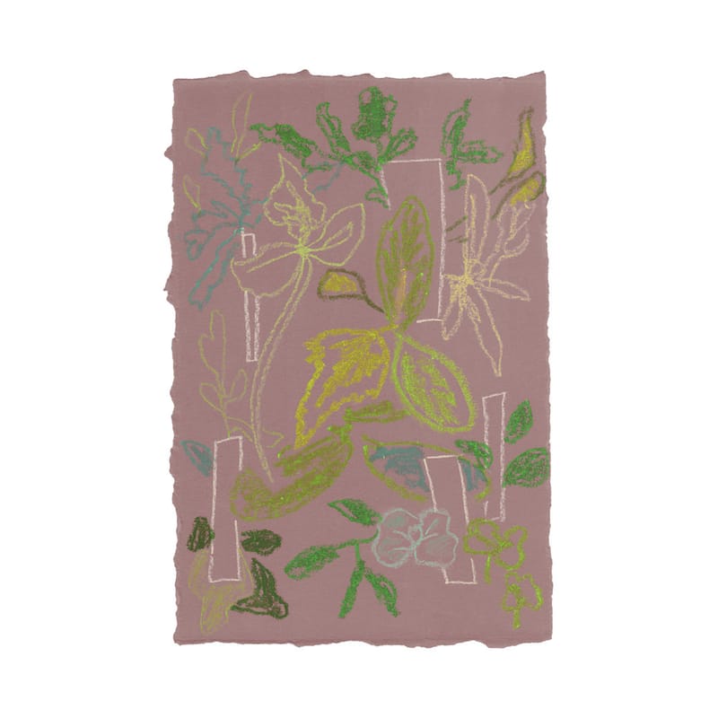 Décoration - Tapis - Tapis Sprouts Powder  rose / 150 x 200 cm - Moooi Carpets - Rose poudré - Polyamide