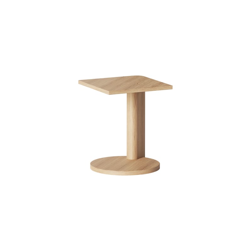 Mobilier - Tables basses - Table d\'appoint Galta Forte Side bois naturel / 38 x 38 x H 47 cm - KANN DESIGN - Chêne naturel - Chêne massif, Placage chêne