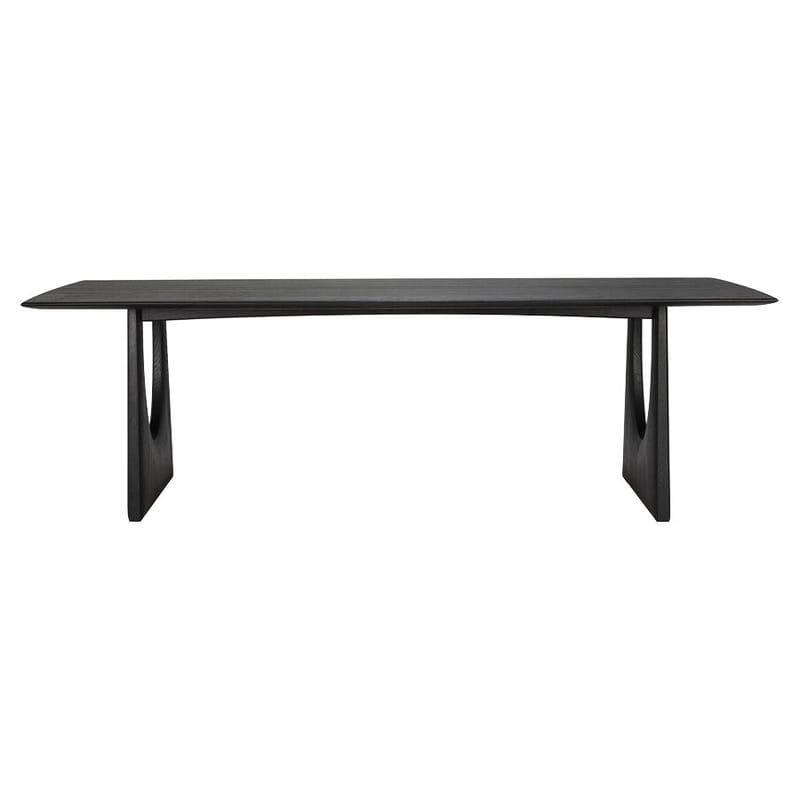 Mobilier - Tables - Table rectangulaire Geometric bois noir / 250 x 100 cm - 10 personnes - Ethnicraft - Noir - Chêne massif teinté