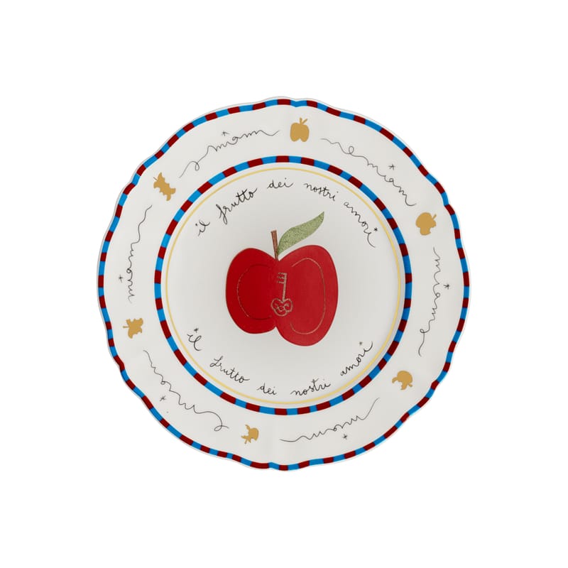 Table et cuisine - Assiettes - Assiette à mignardises Frutto nostri amori céramique multicolore / Ø 16,5 cm - Bitossi Home - Frutto nostri amori - Porcelaine