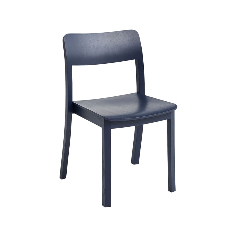 Mobilier - Chaises, fauteuils de salle à manger - Chaise Pastis bois bleu - Hay - Bleu - Frêne laqué