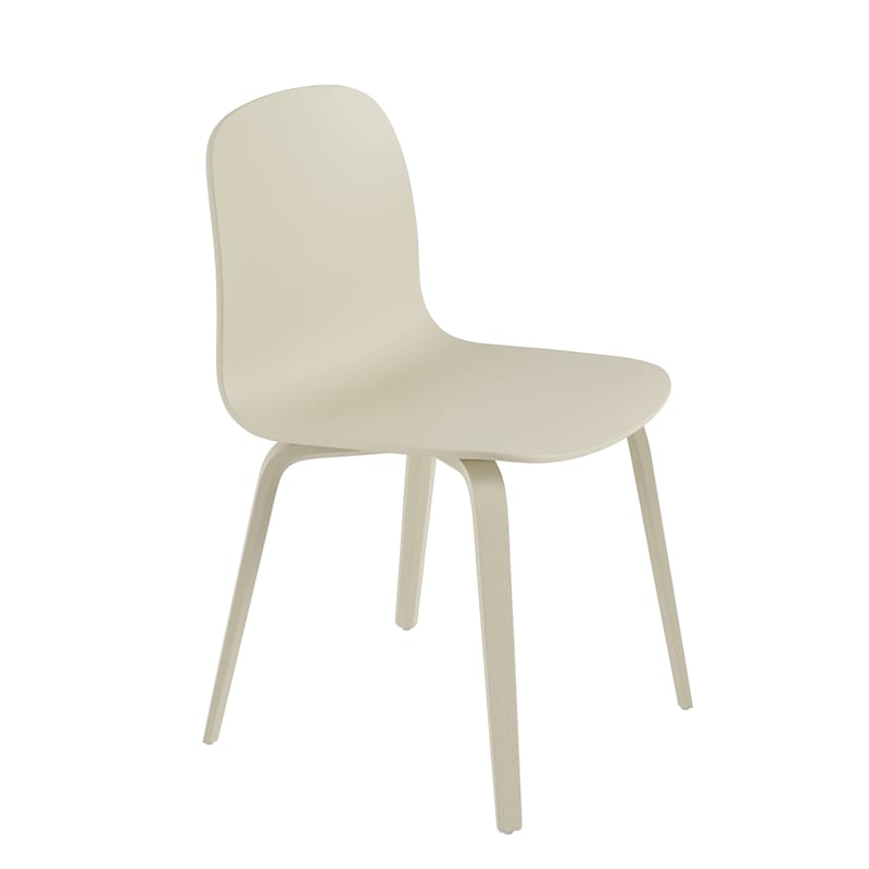 Mobilier - Chaises, fauteuils de salle à manger - Chaise Visu bois beige / Pieds bois - Muuto - Sable - Contreplaqué de chêne