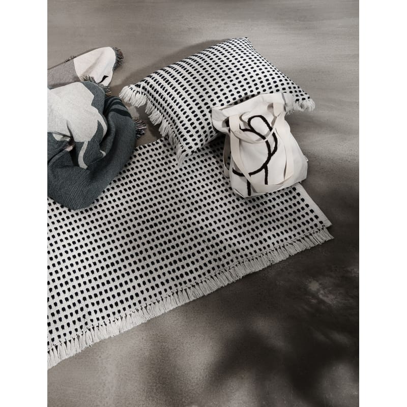 Black and white checkered outdoor cushions on sale